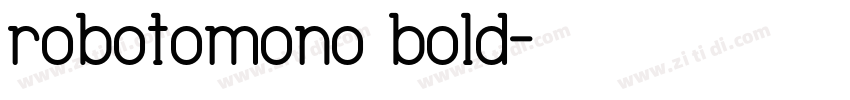 robotomono bold字体转换